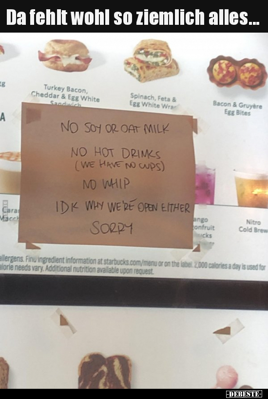 Da fehlt wohl so ziemlich alles...