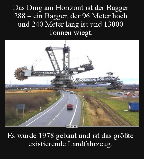 Das Ding am Horizont ist der Bagger 288 – ein Bagger, der.. - Lustige Bilder | DEBESTE.de
