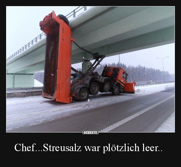 Chef.. Streusalz war plötzlich leer.. - Lustige Bilder | DEBESTE.de