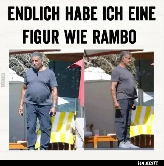 Endlich habe ich eine Figur wie Rambo... - Lustige Bilder | DEBESTE.de