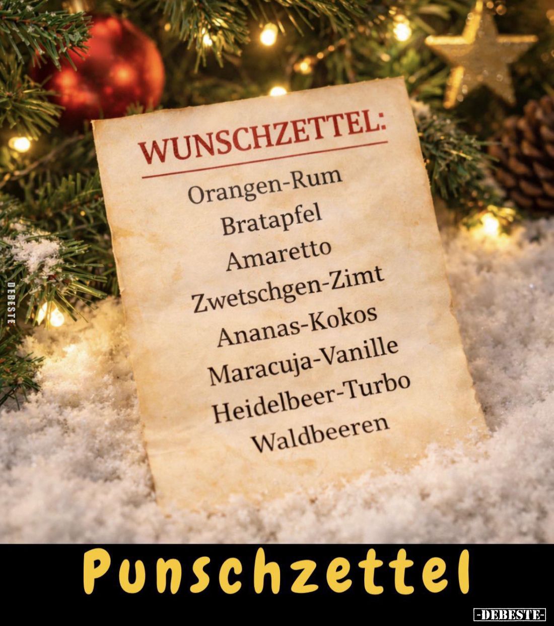 Punschzettel.