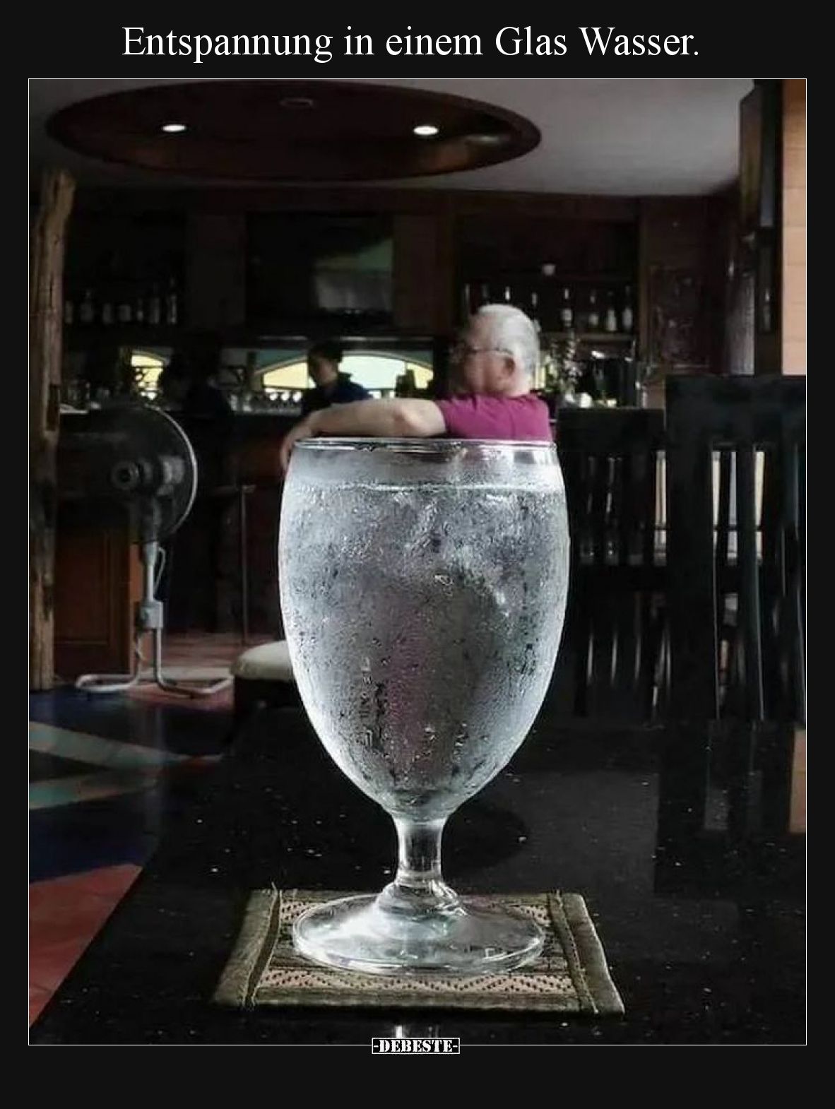 Entspannung in einem Glas Wasser... - Lustige Bilder | DEBESTE.de