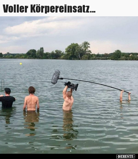 Voller Körpereinsatz...
