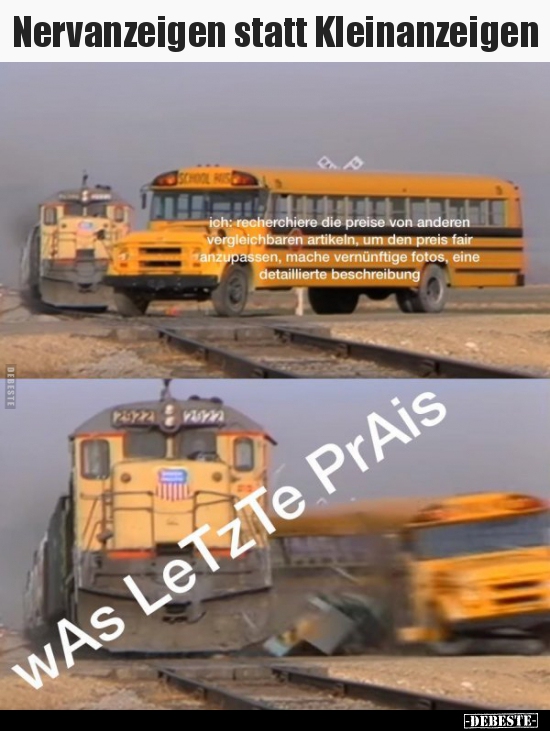 Nervanzeigen statt Kleinanzeigen..