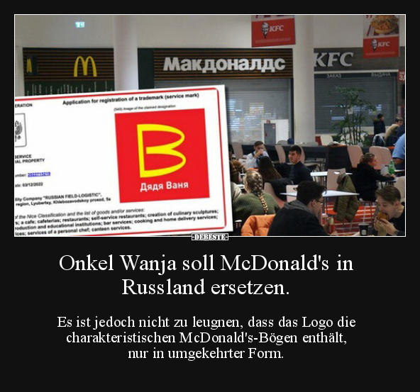 Onkel Wanja soll McDonald's in Russland ersetzen.. - Lustige Bilder | DEBESTE.de