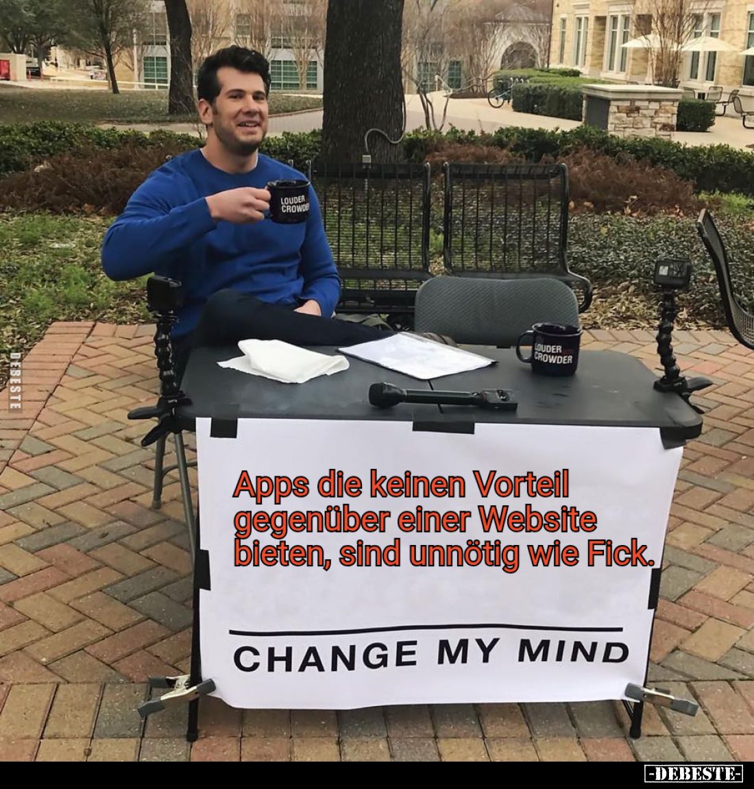 Apps die keinen Vorteil gegenüber einer Website bieten, sind unnötig wie Fi*ck.