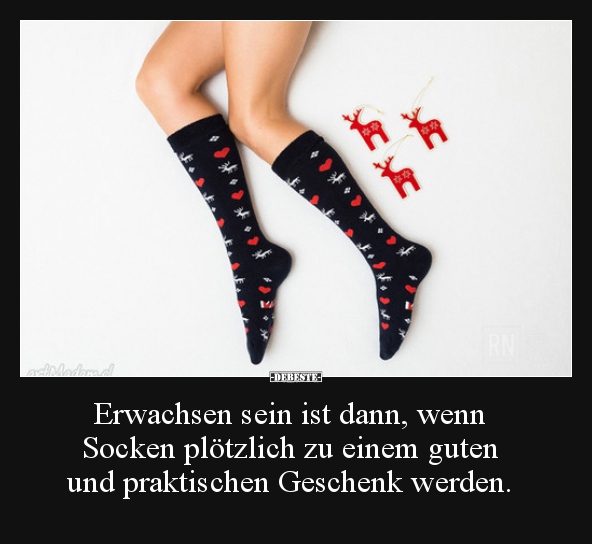 Erwachsen sein ist dann, wenn Socken plötzlich zu einem.. - Lustige Bilder | DEBESTE.de