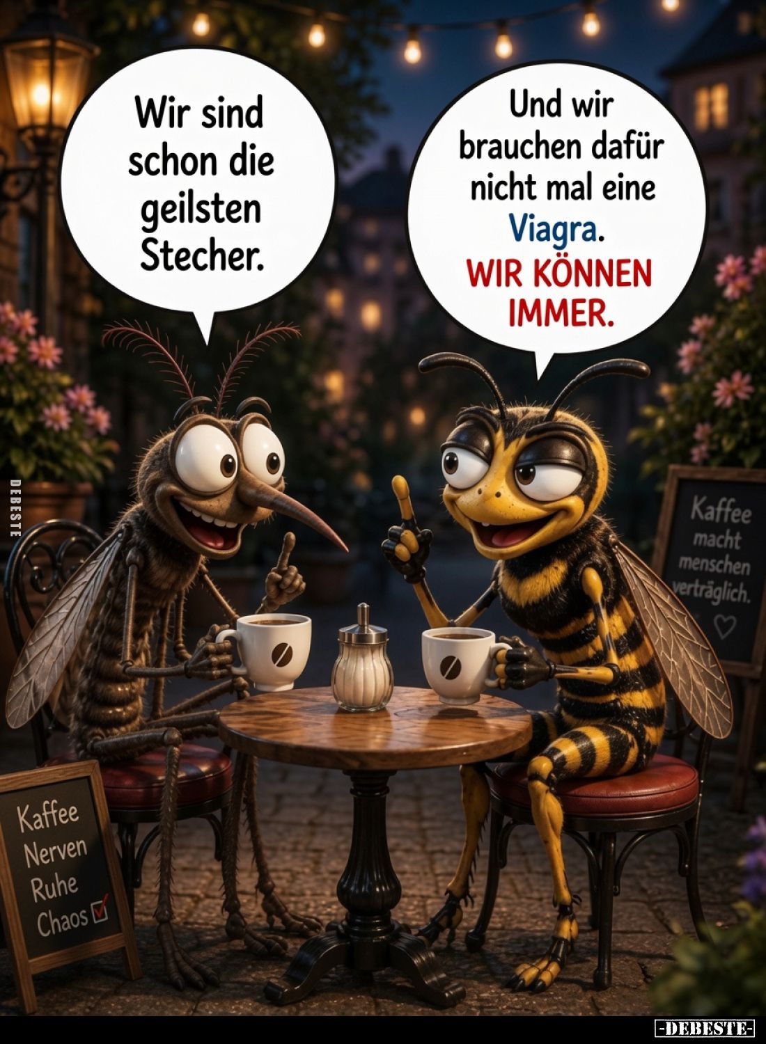 Wir sind schon die geilsten Stecher.
Und wir brauchen dafür nicht mal eine Viagra.
WIR KÖNNEN IMMER.