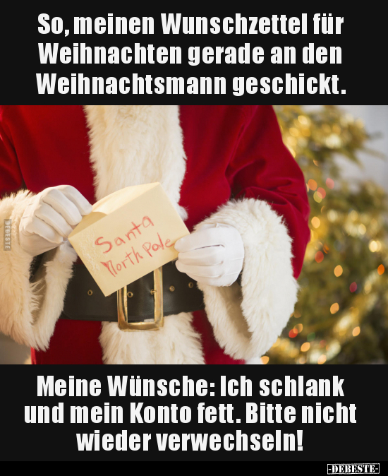 So, meinen Wunschzettel für Weihnachten.. - Lustige Bilder | DEBESTE.de