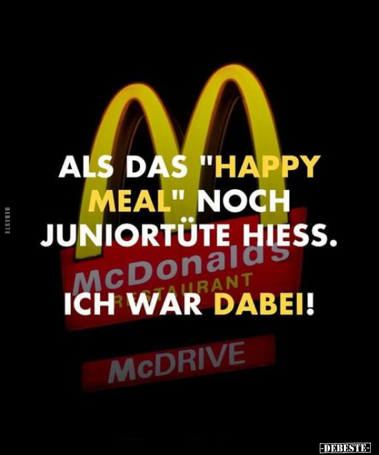 Als das "Happy Meal" noch Juniortüte hiess.. - Lustige Bilder | DEBESTE.de