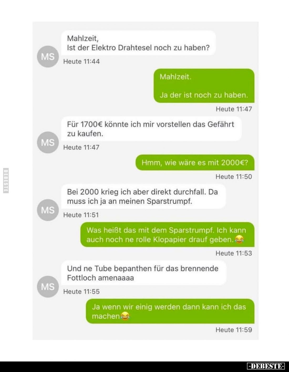 Mahlzeit, Ist der Elektro Drahtesel noch zu haben?
-
Mahlzeit.
Ja der ist noch zu haben.
-
Für 1700€ könnte ich mir vors...