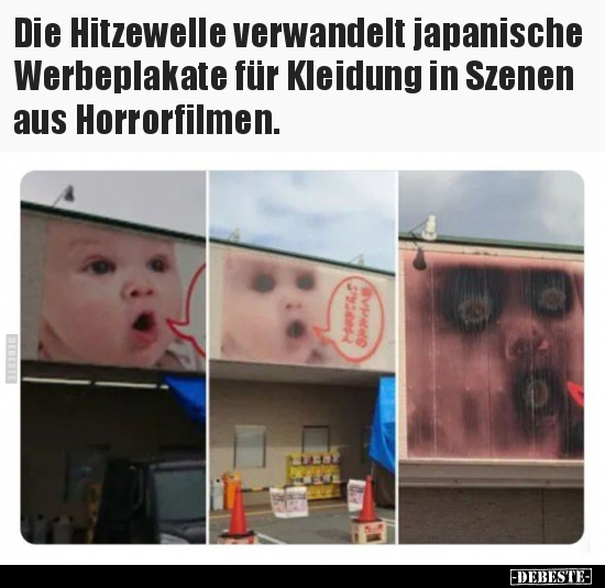 Die Hitzewelle verwandelt japanische Werbeplakate für.. - Lustige Bilder | DEBESTE.de