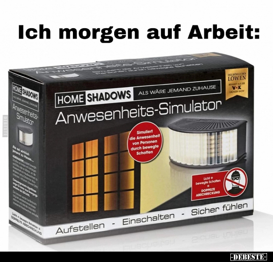 Ich morgen auf Arbeit:
