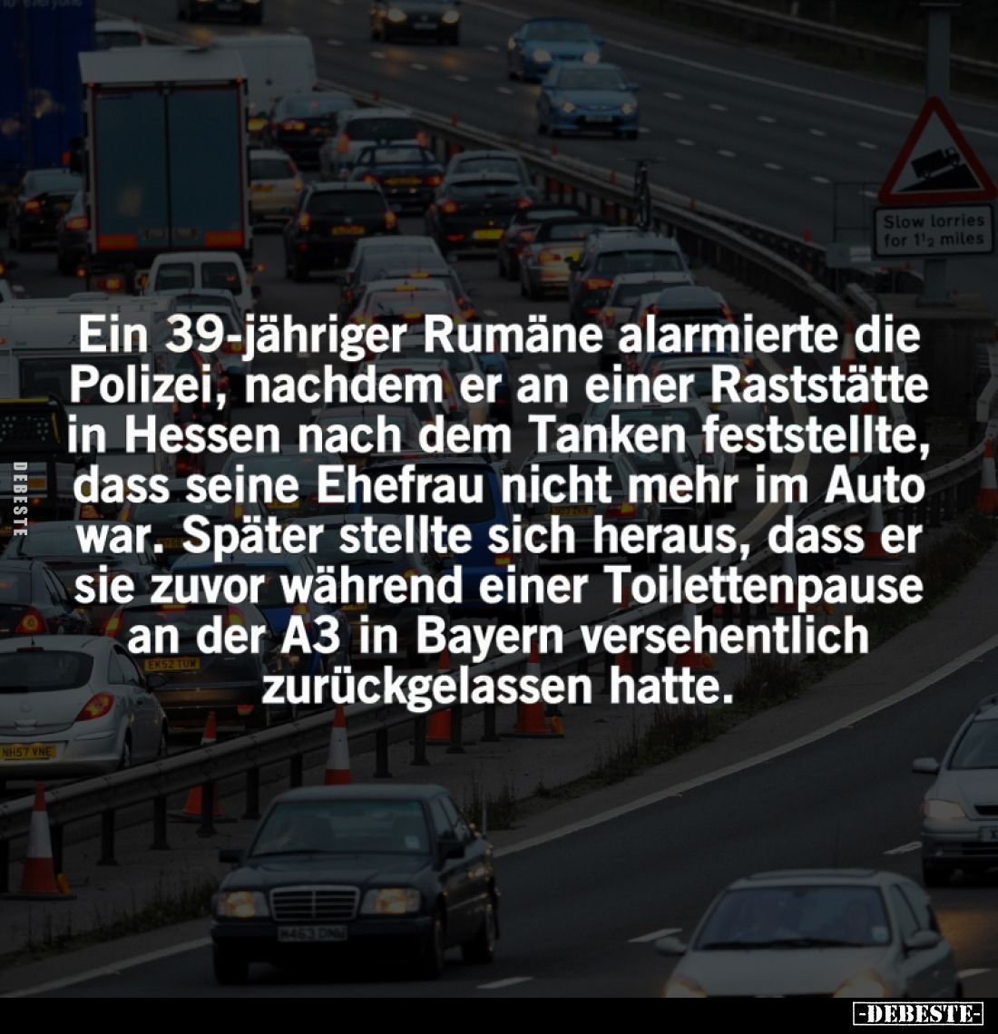Ein 39-jähriger Rumäne alarmierte die Polizei, nachdem er an einer Raststätte in Hessen nach dem Tanken feststellte, dass sei...