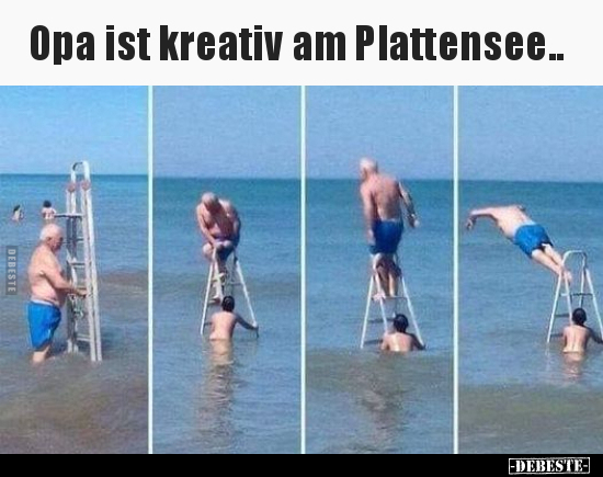 Opa ist kreativ am Plattensee.. - Lustige Bilder | DEBESTE.de