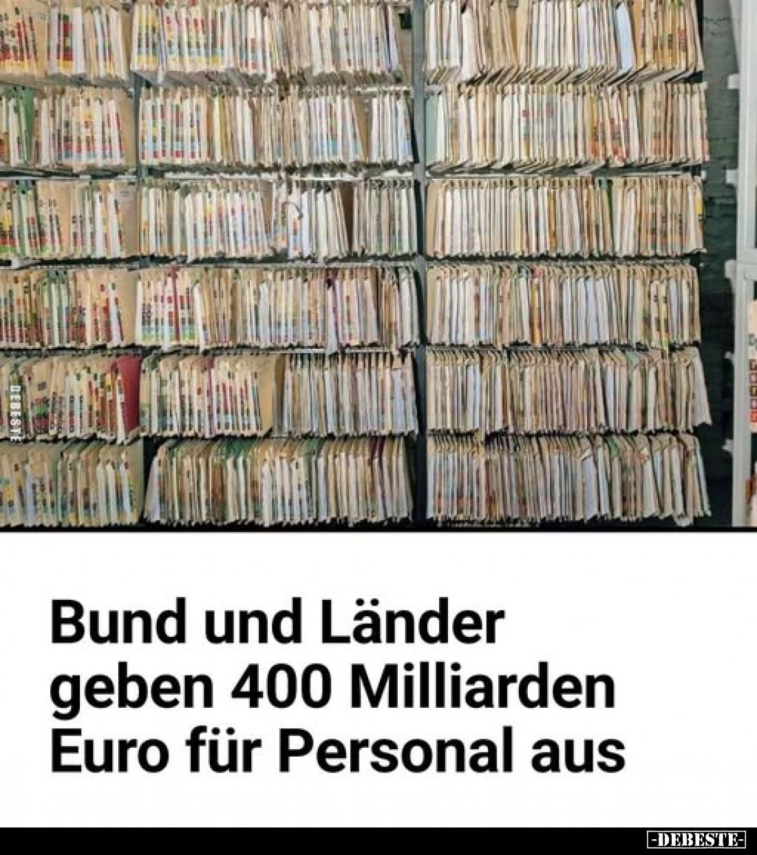 Bund und Länder geben 400 Milliarden Euro für Personal aus.