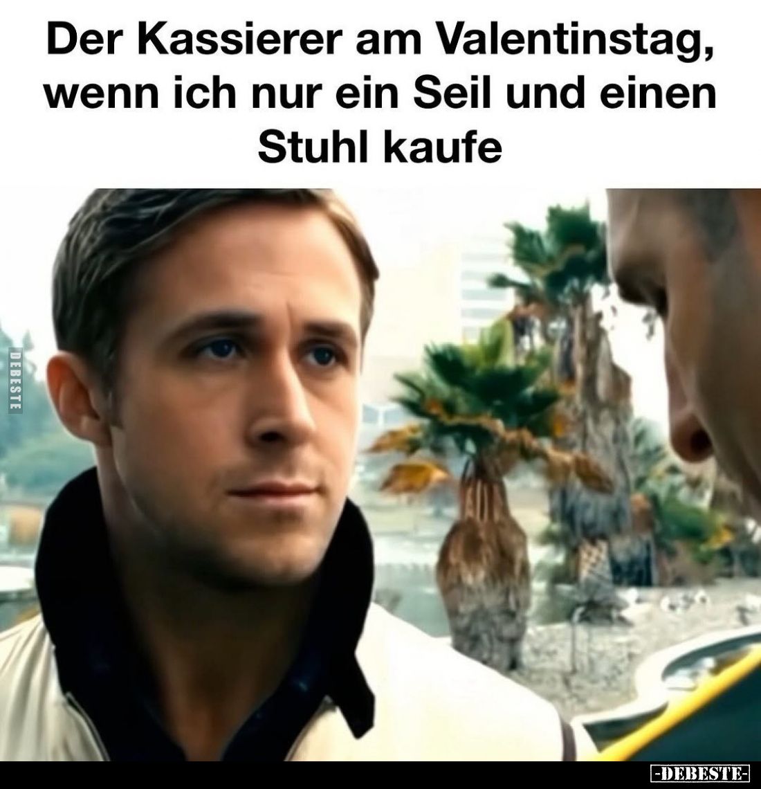 Der Kassierer am Valentinstag, wenn ich nur ein Seil und einen Stuhl kaufe