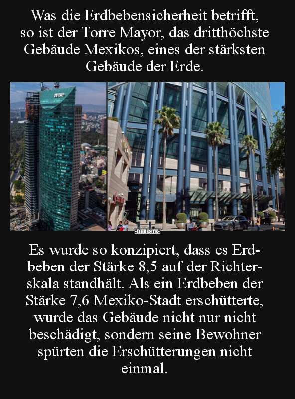 Was die Erdbebensicherheit betrifft, so ist der Torre.. - Lustige Bilder | DEBESTE.de