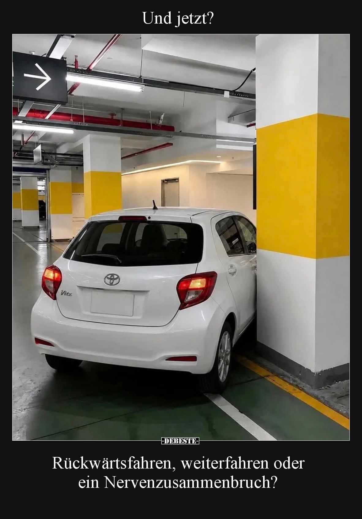 Und jetzt?
Rückwärtsfahren, weiterfahren oder ein Nervenzusammenbruch?