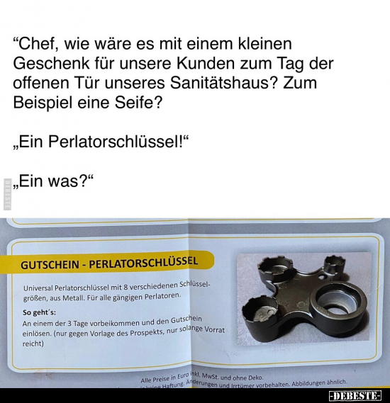 "Chef, wie wäre es mit einem kleinen Geschenk für unsere.." - Lustige Bilder | DEBESTE.de