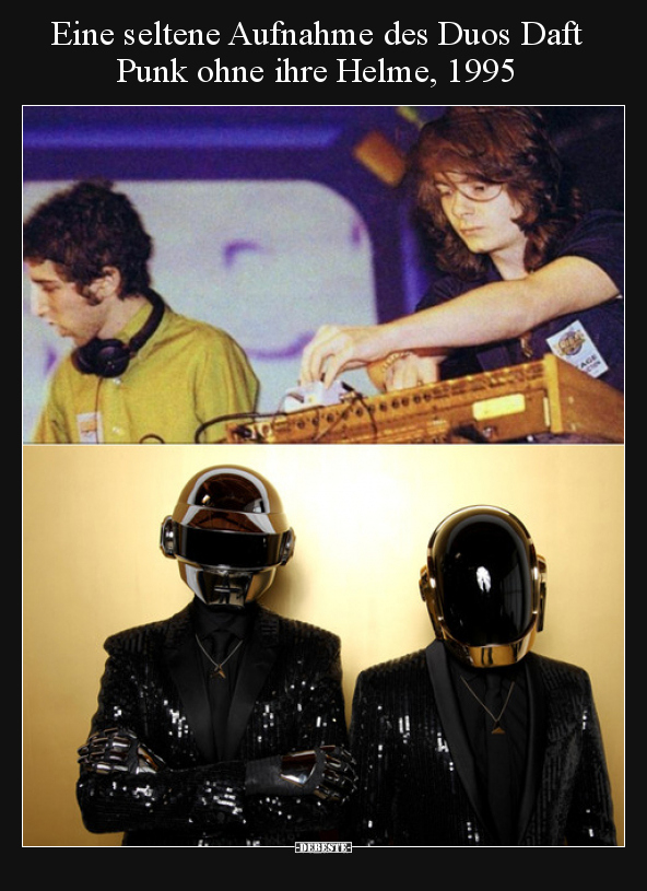 Eine seltene Aufnahme des Duos Daft Punk ohne ihre Helme.. - Lustige Bilder | DEBESTE.de