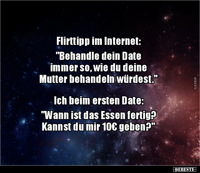 Flirttipp im Internet: "Behandle dein Date immer so.." - Lustige Bilder | DEBESTE.de
