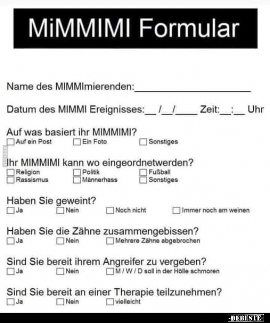 MiMMIMI Formular DEBESTE.de
