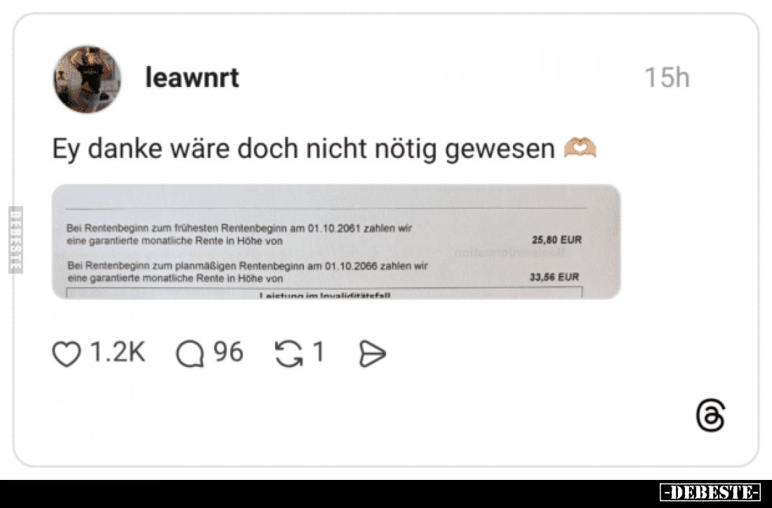 Ey danke wäre doch nicht nötig gewesen