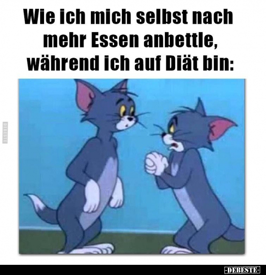 Wie ich mich selbst nach mehr Essen anbettle, während ich..