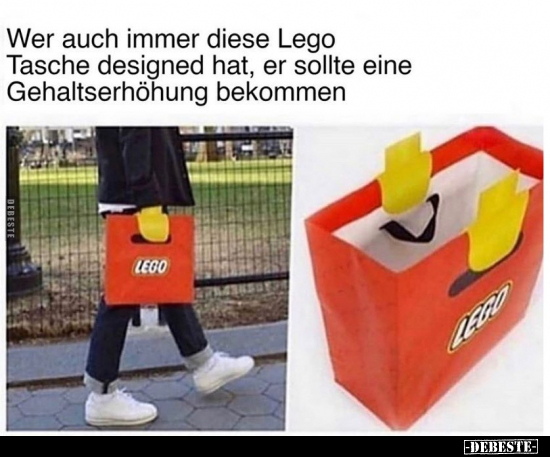 Wer auch immer diese Lego Tasche designed hat, er sollte.. - Lustige Bilder | DEBESTE.de