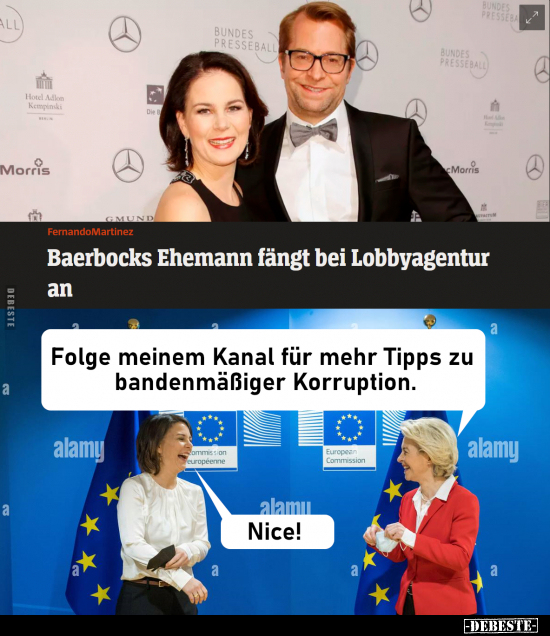 Baerbocks Ehemann fängt bei Lobbyagentur an.. - Lustige Bilder | DEBESTE.de