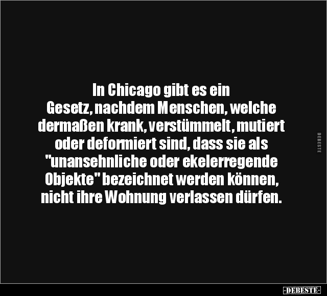 In Chicago gibt es ein Gesetz.. - Lustige Bilder | DEBESTE.de