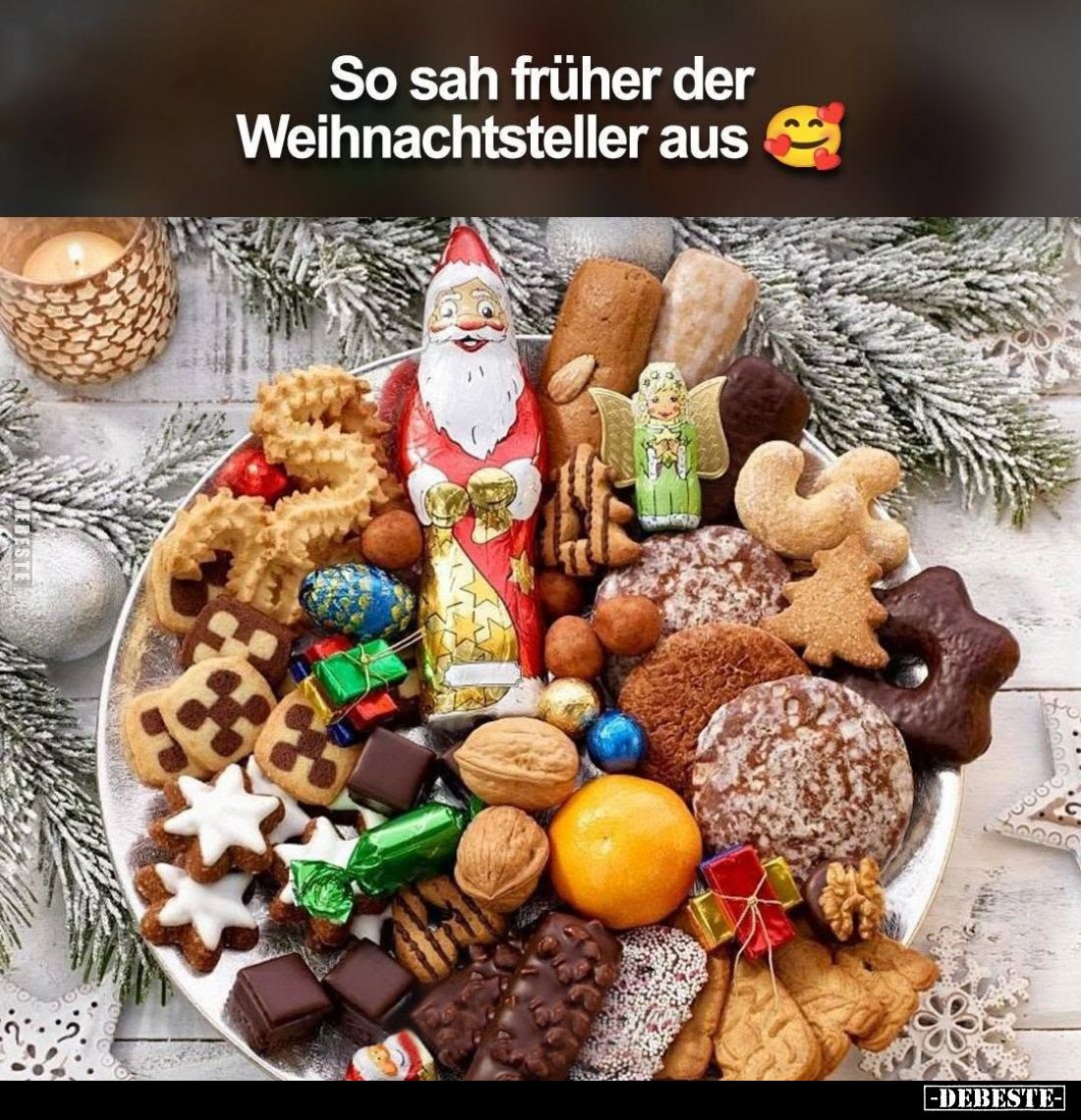 So sah früher der Weihnachtsteller aus