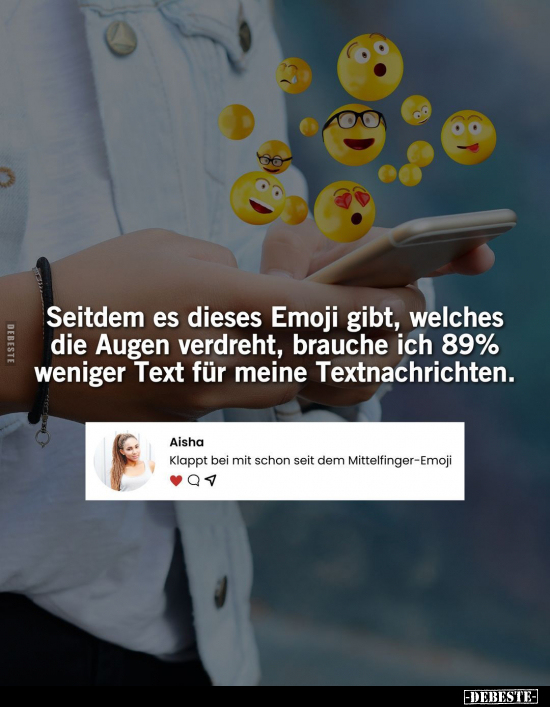 Seitdem es dieses Emoji gibt, welches die Augen verdreht.. - Lustige Bilder | DEBESTE.de