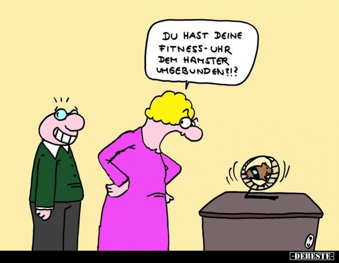 Du hast deine Fitness-Uhr dem Hamster umgebunden?!?