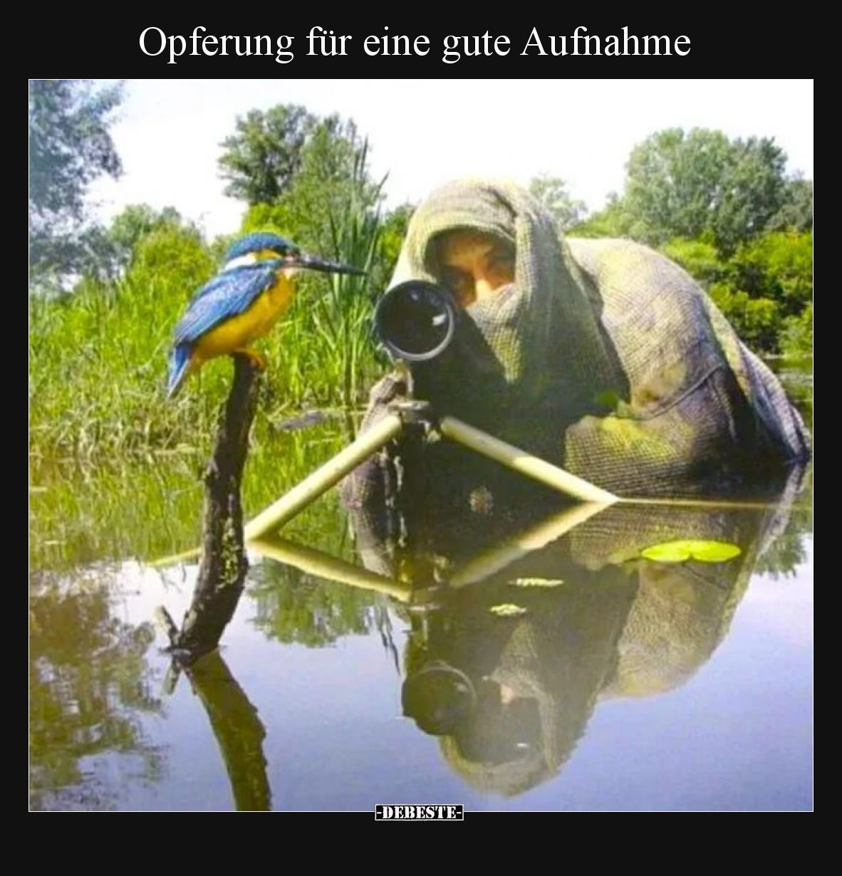 Opferung für eine gute Aufnahme