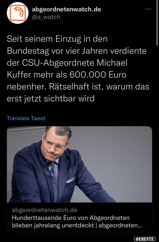 Seit seinem Einzug in den Bundestag vor vier Jahren.. - Lustige Bilder | DEBESTE.de