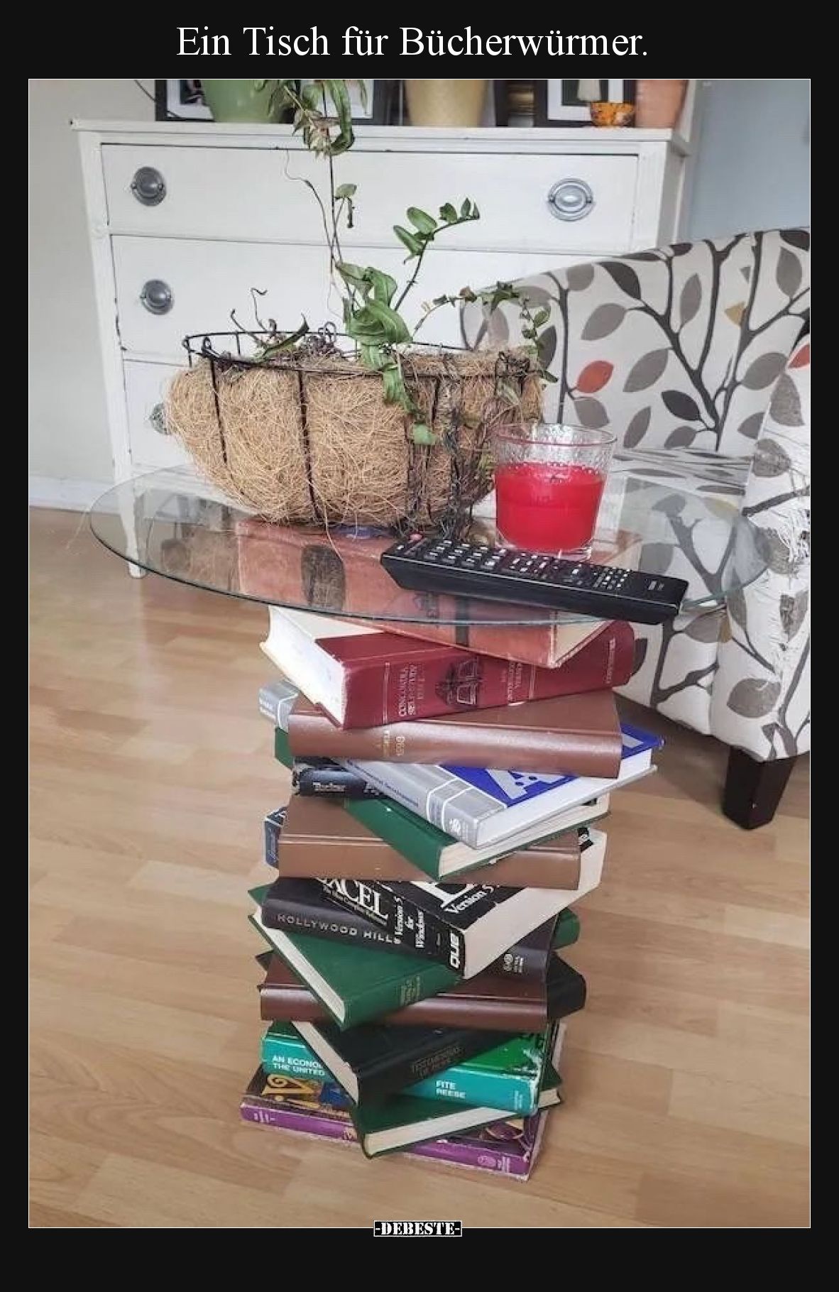 Ein Tisch für Bücherwürmer.