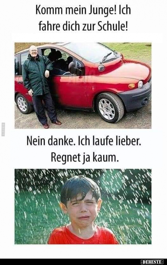 Komm mein Junge! Ich fahre dich zur Schule!.. - Lustige Bilder | DEBESTE.de