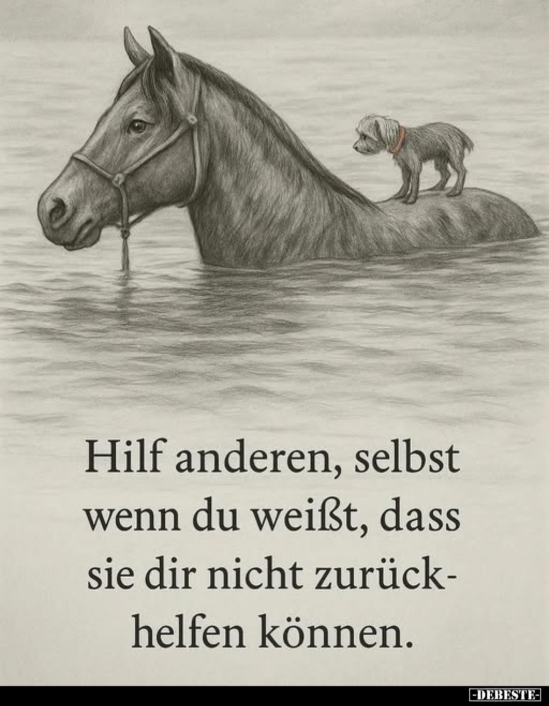 Hilf anderen, selbst wenn du weißt, dass sie dir nicht zurückhelfen können.