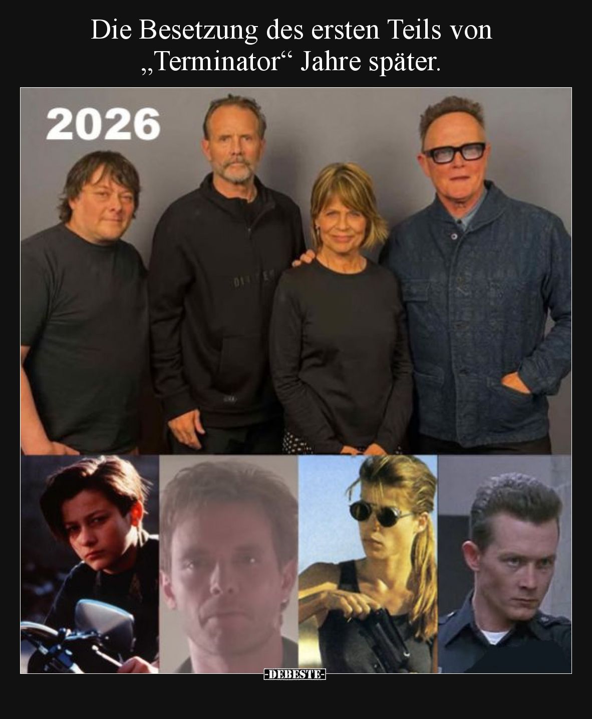Die Besetzung des ersten Teils von „Terminator“ Jahre später.
