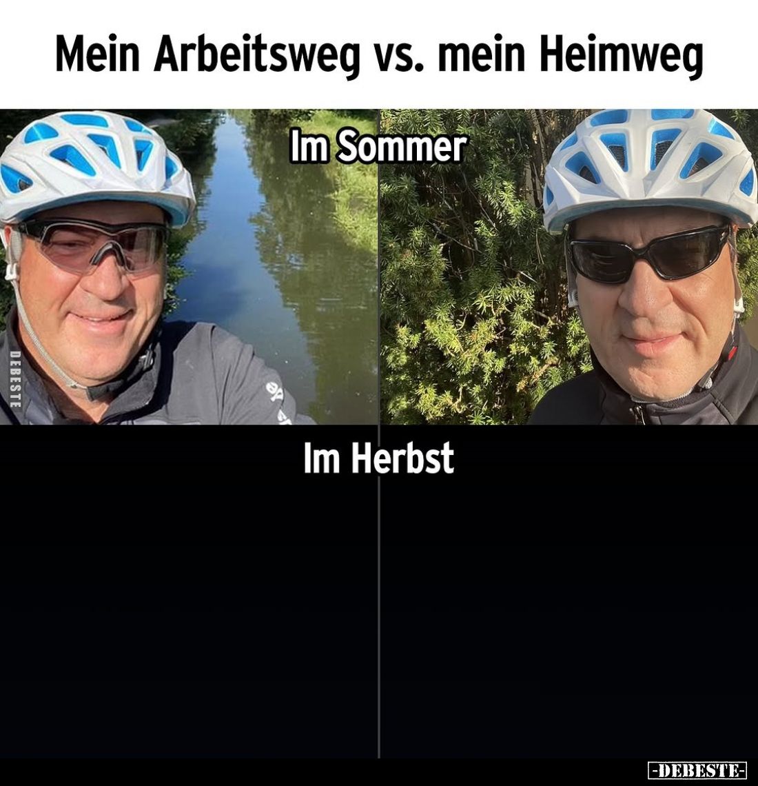 Mein Arbeitsweg vs. mein Heimweg.