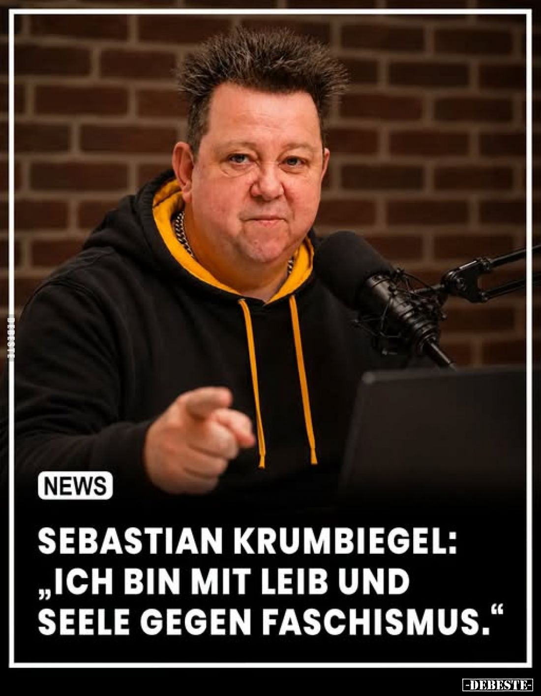 Sebastian Krumbiegel: „Ich bin mit Leib und Seele gegen Faschismus."