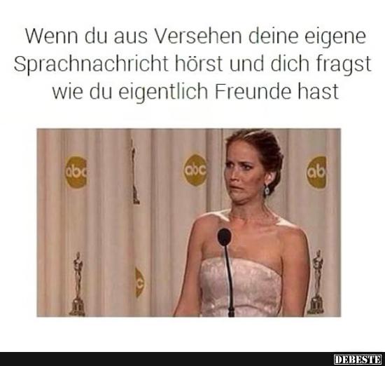 Wenn du aus Versehen deine eigene Sprachnachricht hörst..