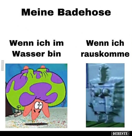 Meine Badehose: Wenn ich im Wasser bin / Wenn ich  rauskomme.. - Lustige Bilder | DEBESTE.de