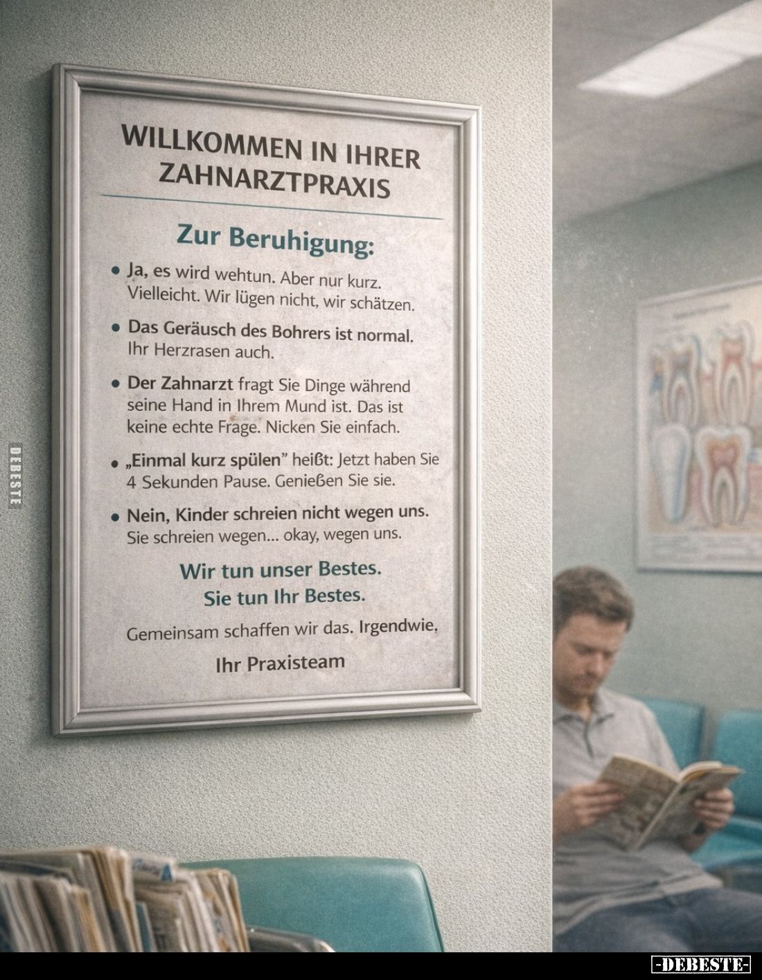Willkommen in ihrer Zahnarztpraxis... - Lustige Bilder | DEBESTE.de