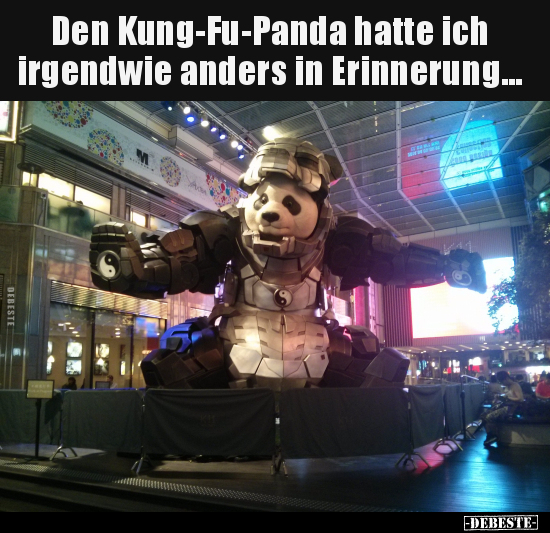 Den Kung-Fu-Panda hatte ich irgendwie anders in.. - Lustige Bilder | DEBESTE.de