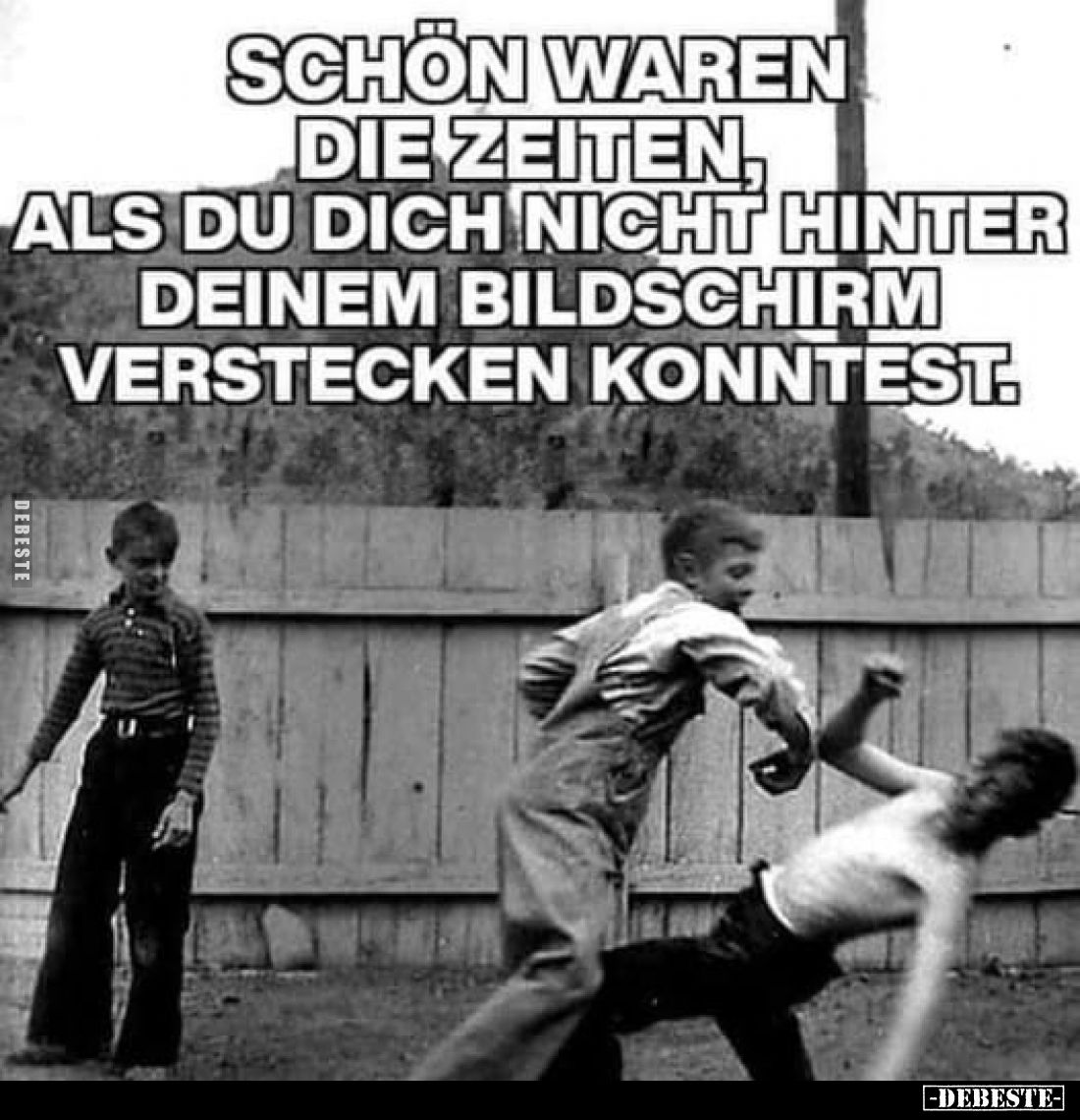 Schön waren die Zeiten, als du dich nicht hinter deinem Bildschirm verstecken konntest.
