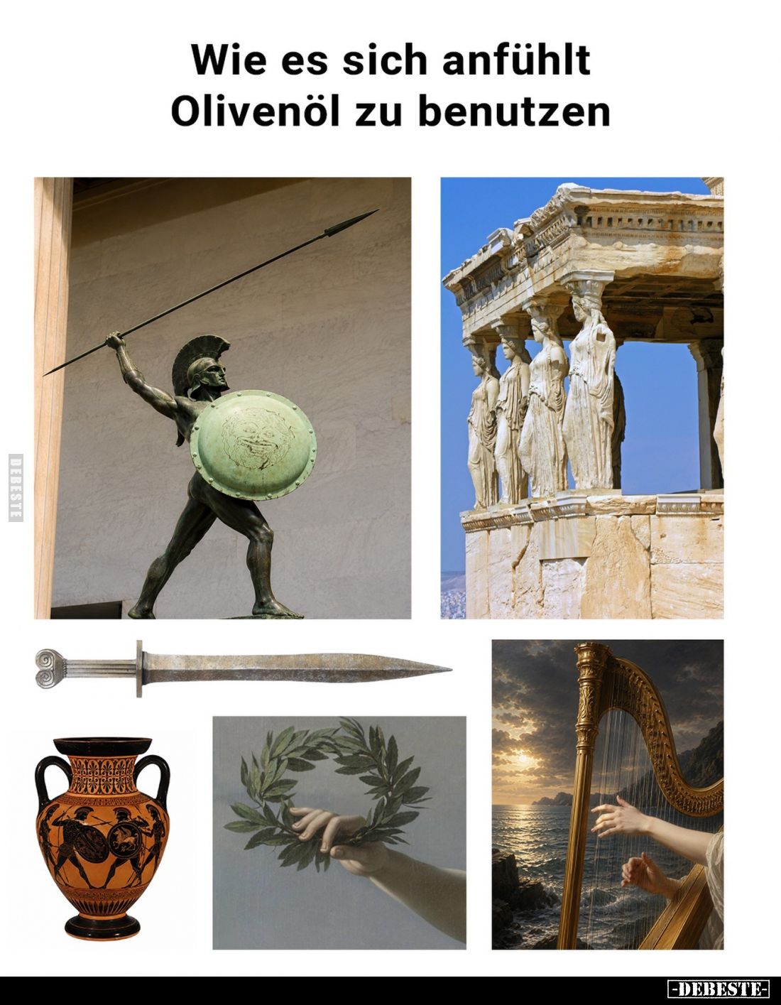 Wie es sich anfühlt Olivenöl zu benutzen.