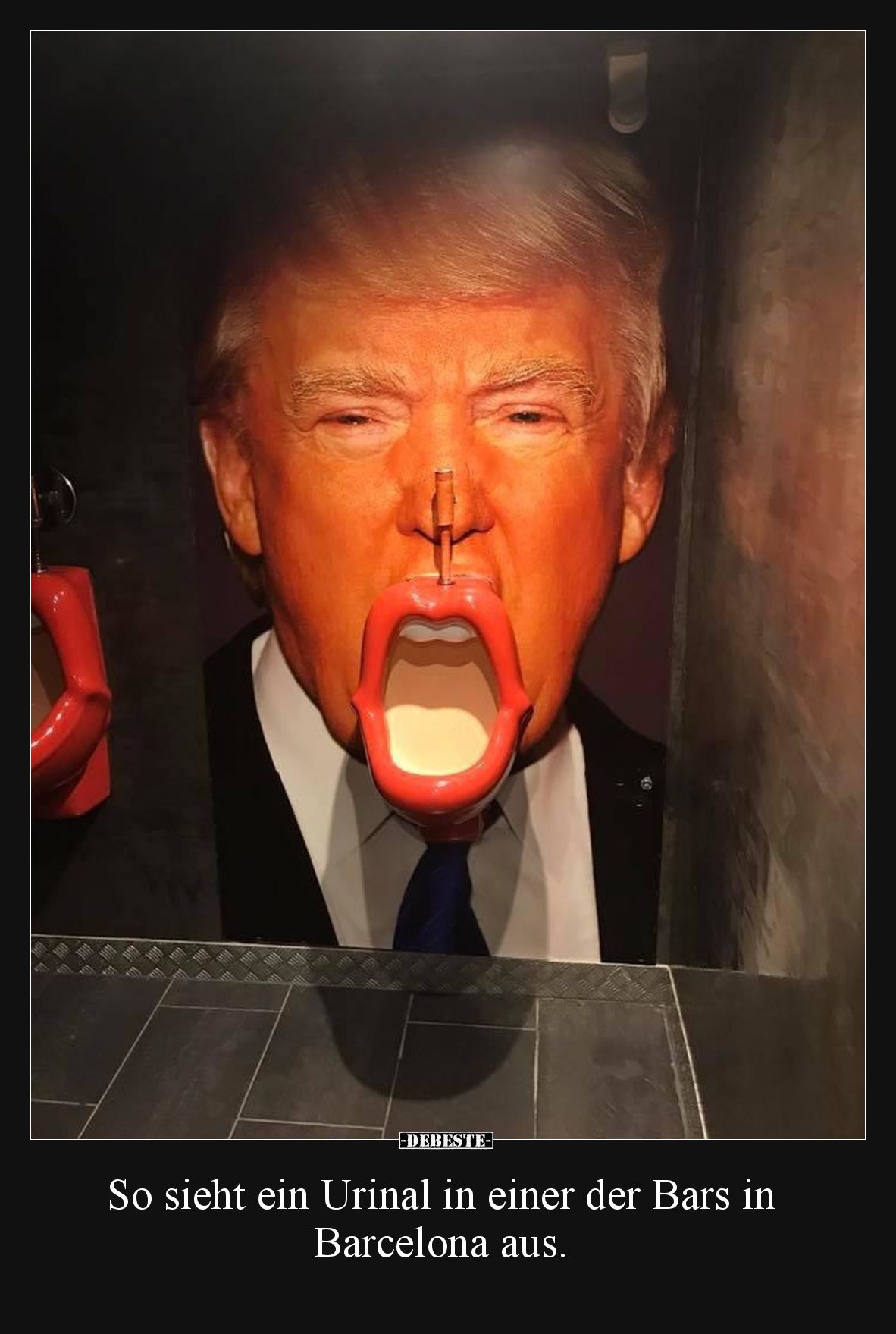 So sieht ein Urinal in einer der Bars in Barcelona aus.